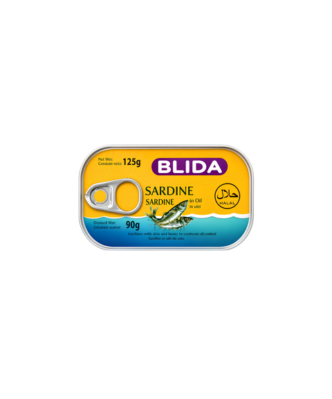Sardine Blida 125g in ulei de soia